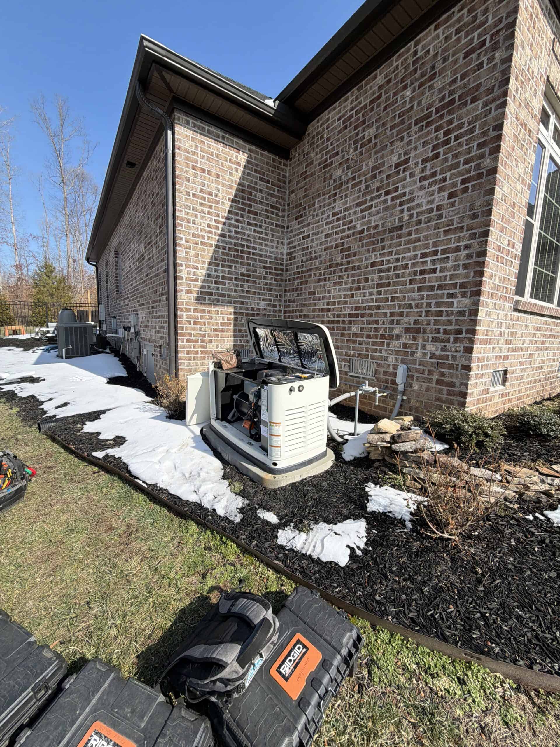 Generator system for home backup power solutions.
