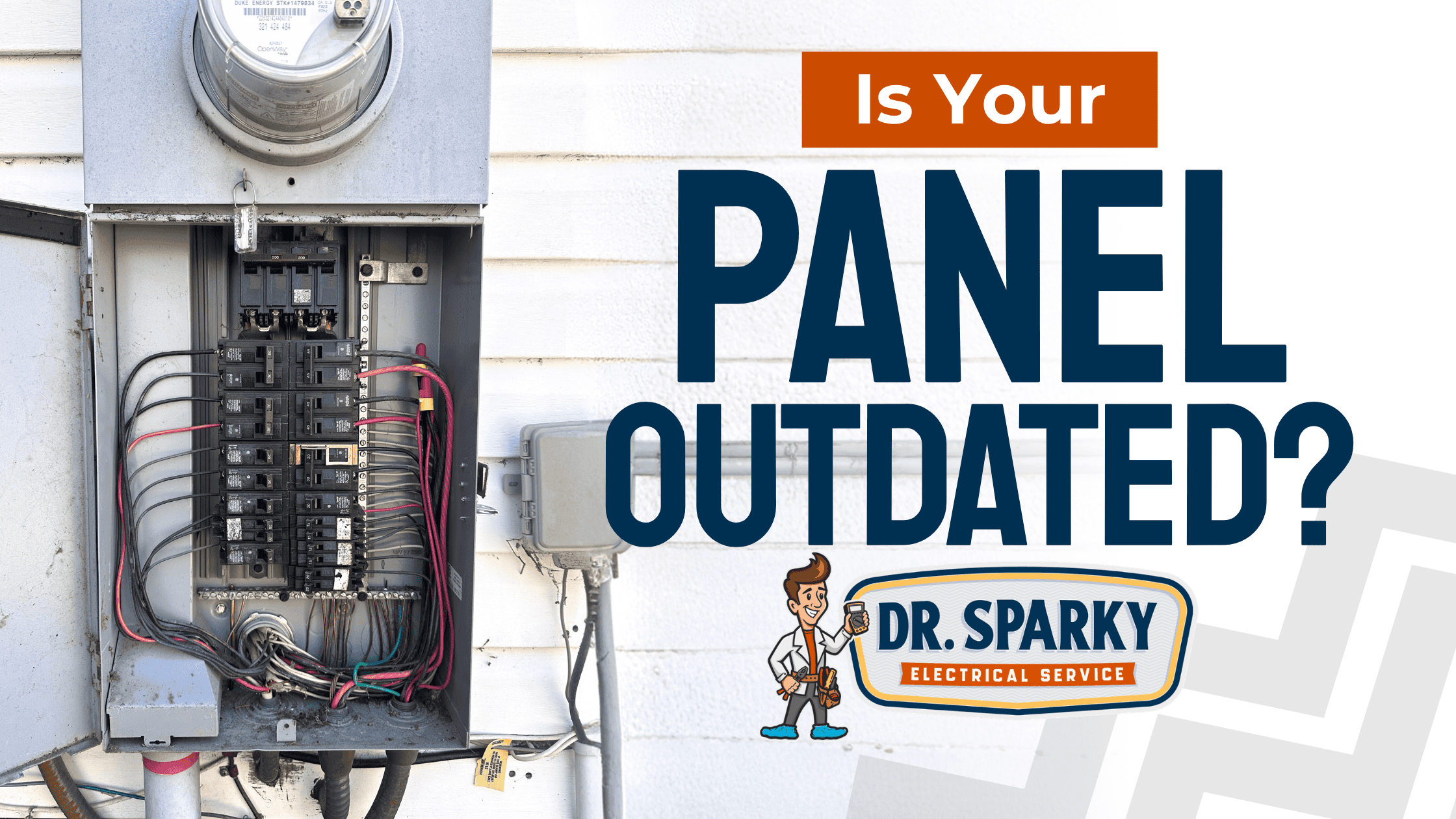 Electrical panel with outdated components needing replacement or upgrade.