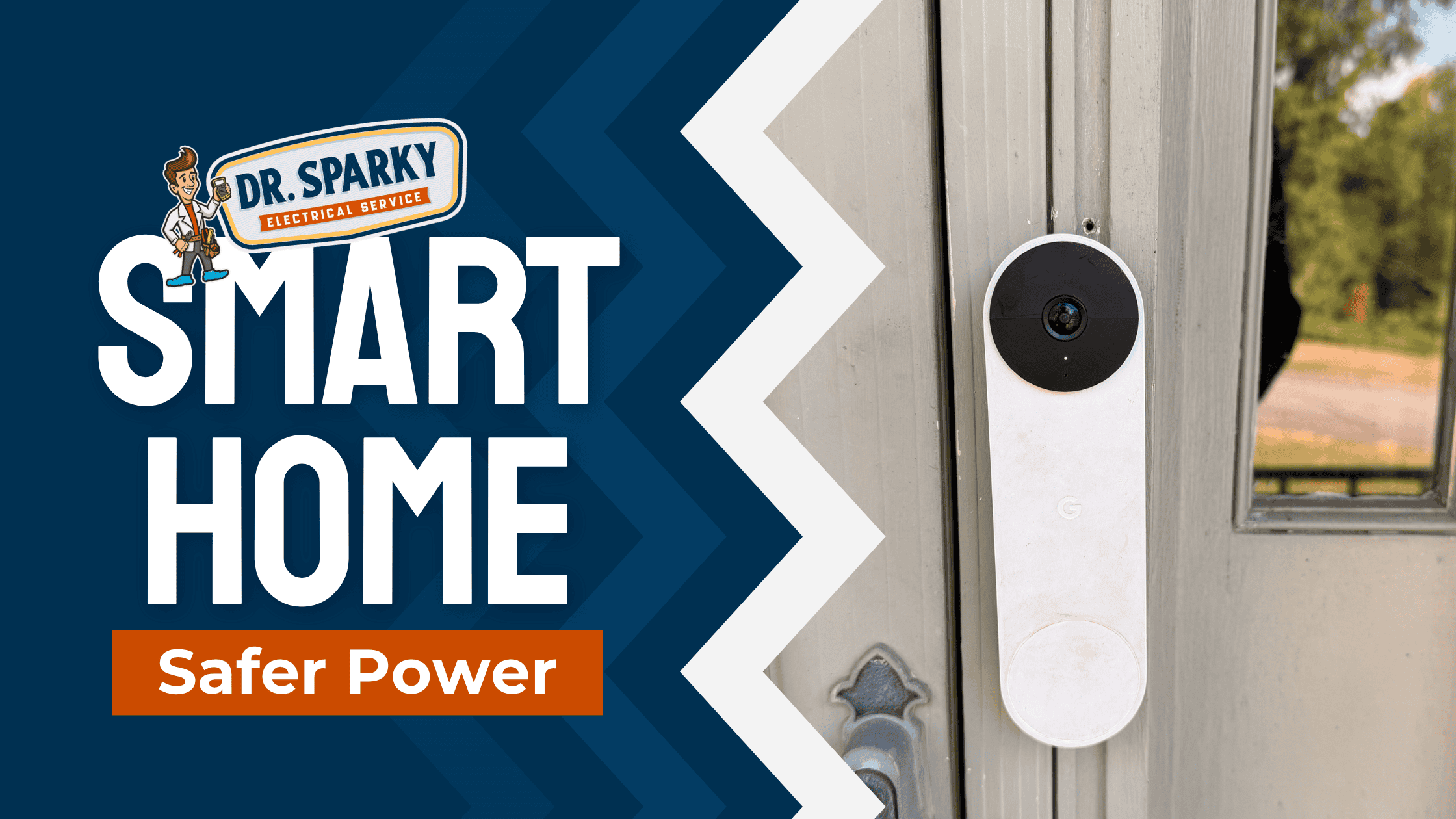Smart home security camera mounted on exterior wall for home monitoring.